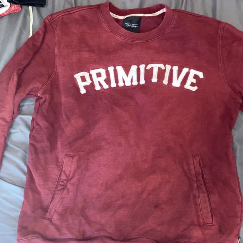 Primitive red crew neck sweatshirt